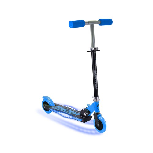 Patinete infantil con LED en la plataforma, color rosa o azul, RYDER Dark LED: