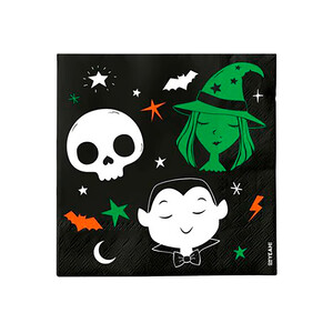 Imagen de 30 Servilletas doble capa, trato o truco Halloween, 33x33cm, OH YEAH.