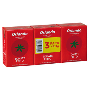 ORLANDO Tomate frito ORLANDO 3 uds. 212 g.