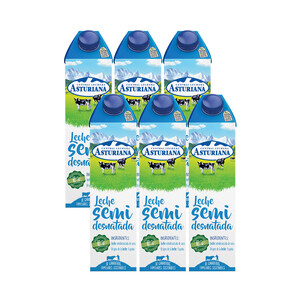 precios Central Lechera Asturiana Leche De Vaca Semidesnatada De Origen Español 6 X 1 L. en Alcampo