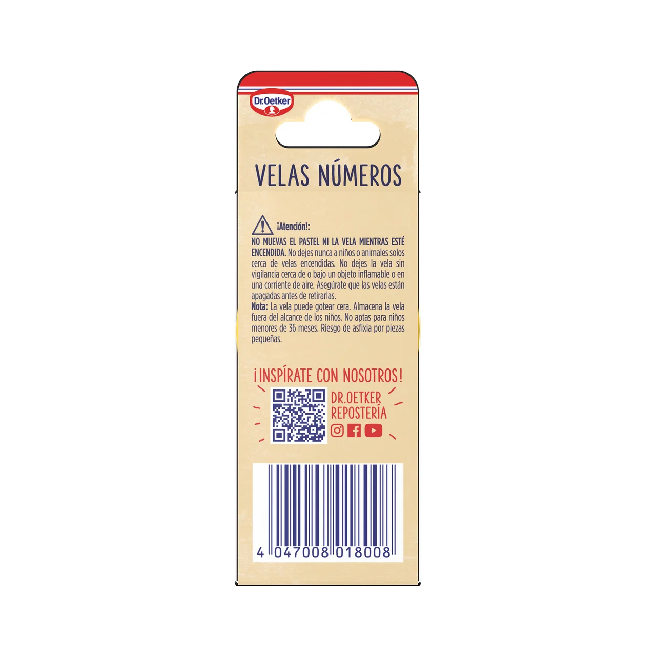 DR. OETKER Vela número 0, 1 ud