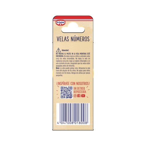 DR. OETKER Vela número 0, 1 ud