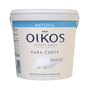 Imagen de OIKOS Yogur griego natural sin azúcares añadios, especial para cocinar y mezcla de Danone 900 g.