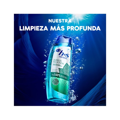 H&S Limpieza profunda Champú anticaspa (hasta 72 horas) que ayuda a aliviar el picor 300 ml.