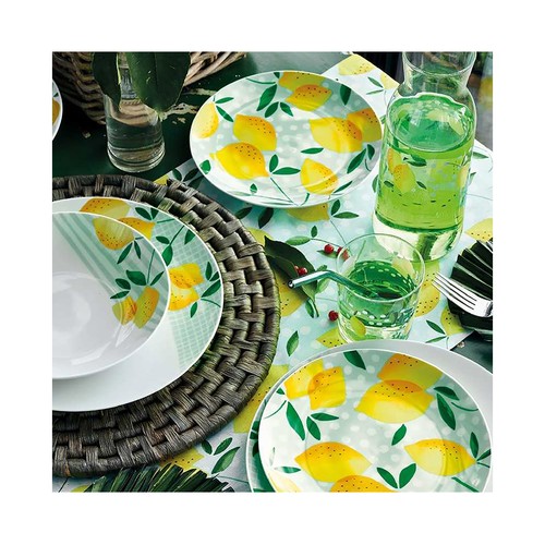 Vajilla completa de 18 piezas, fabricada en porcelana, TOGNANA.