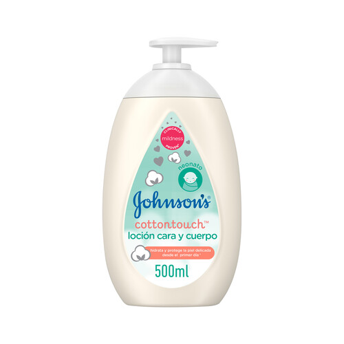 JOHNSON'S Loción hidratante (24 horas) para cara y cuerpo JOHNSON´S Cottontouch 500 ml.