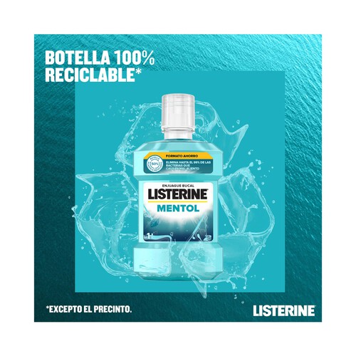 LISTERINE Enjuague bucal de uso diaro, con sabor a mentol LISTERINE 1 l.