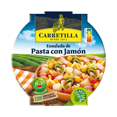 CARRETILLA Ensalada de pasta con jamón CARRETILLA 240 g.