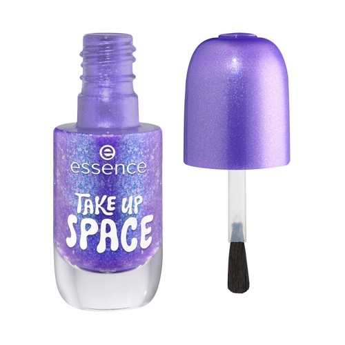 ESSENCE tono 34 Take up space violeta brillante semitransparente Esmalte de uñas en gel de larga duración.