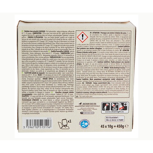 PRODUCTO ALCAMPO Lavavajillas máquina 45 uds 450 g