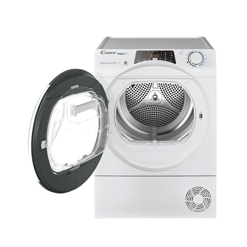 Secadora por condensación con bomba de calor CANDY ROE H8A3TCEX-S, capacidad de secado: 8KG, clasificación energética: A+++, H: 85cm, A: 59,6cm, F: 58,5cm.
