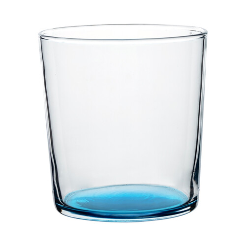 Vaso de pinta de 0,36 litros con base de color azul turquesa, LUMINCARC.