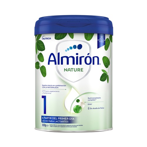 ALMIRÓN Leche de inicio apta para vegetarianos y flexitarianos, a partir del primer día ALMIRÓN Nature 1 800 g.