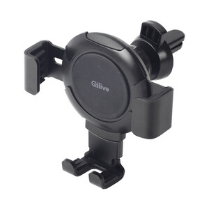 Soporte de móvil para coche, ideal para ventilación de aire, color negro, QILIVE.