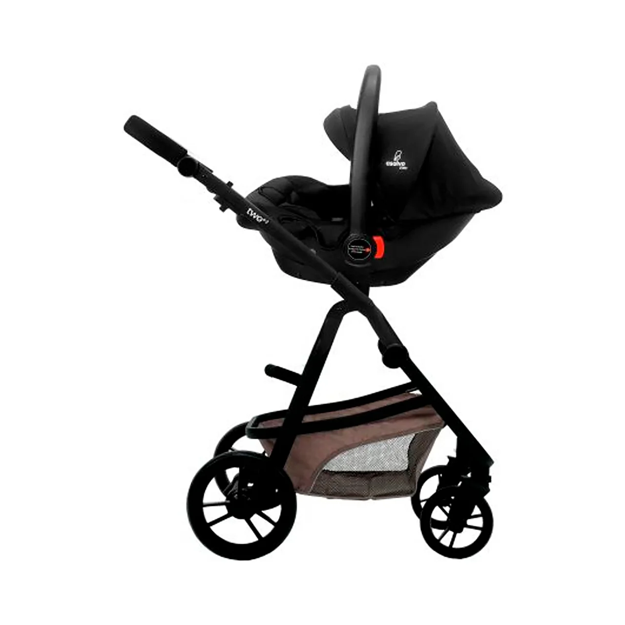 Silla de paseo negra, combi convertible two, ESTAR ASALVO.