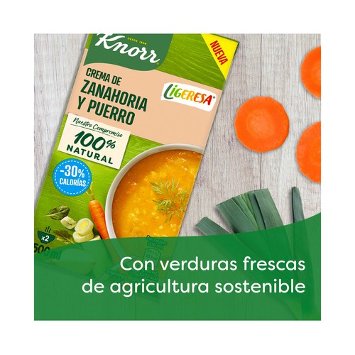 KNORR Ligeresa Crema de zanahorias y puerros 500 ml.