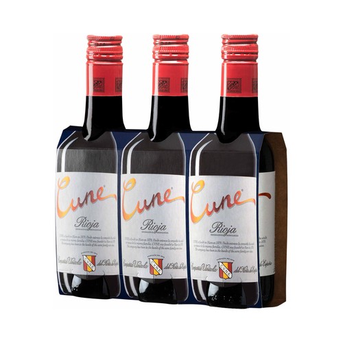 CUNE Vino tinto crianza con D.O. Ca. Rioja botellín 3 x 18.7 cl.