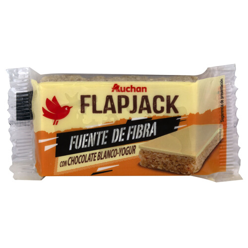 Barrita de avena energética con chocolate blanco y yogur PRODUCTO ALCAMPO FLAPJACK 50 g.