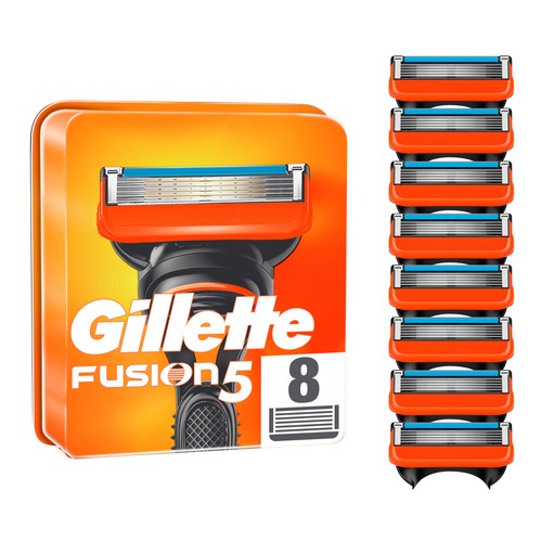 GILLETTE Recambio de cuchillas de 5 hojas para maquinillas de afeitar GILLETTE Fusion 5 8 uds.