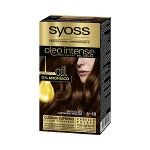 SYOSS Oleo intense Tinte de pelo permanente tono 4-18 chocolate.