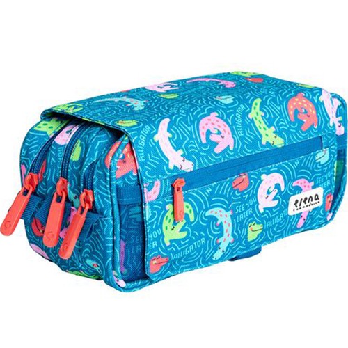 Estuche portatodo triple con solapa, modelos surtidos, GRAFOPLAS.