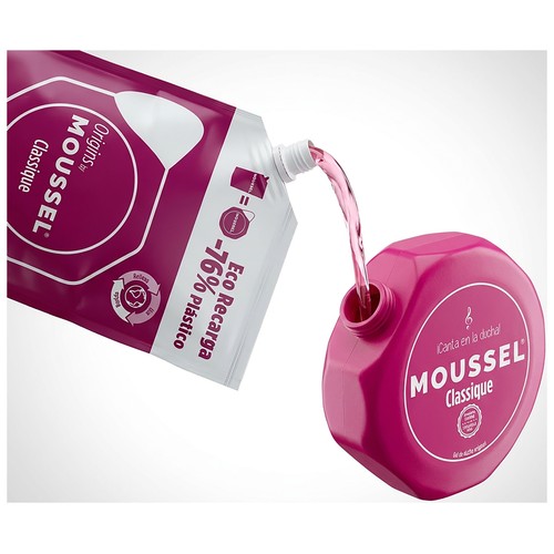 MOUSSEL Classique Recarga de gel de baño o ducha 650 ml.