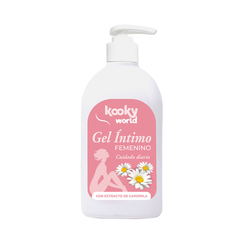 KOOKY WORLD Gel para la higiene íntima femenina con extracto de camomila KOOKY WORLD 500 ml.