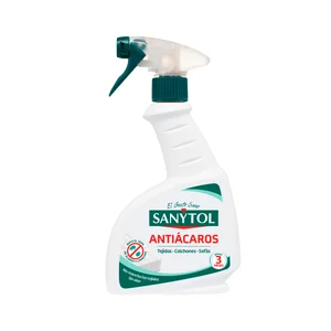 SANYOL Spray antiácaros y chinches, para tejidos, colchones y sofás 300 ml.
