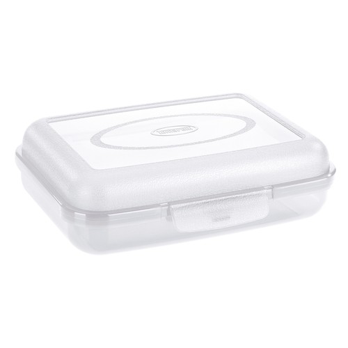 Caja transparente de ordenación, capacidad 0,75 litros con tapa, ACTUEL.