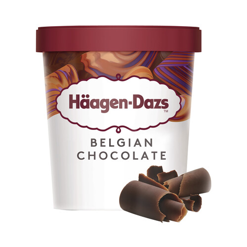 HÄAGEN-DAZS Tarrina de helado crema con chocolate belga HÄAGEN-DAZS 500 ml.