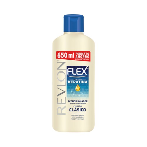 REVLON Flex Bálsamo acondicionador con keratina, para todo tipo de cabellos 650 ml.