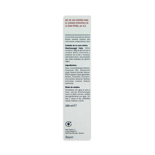 GINE-CANESGEL Gel íntimo de uso externo para el cuidado específico de la zona íntima GINE CANESGEL 200 ml.