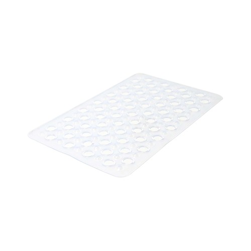 Alfombrilla antideslizante fabricada con PVC, 68x37 cm, transparente, ESSENTIAL.