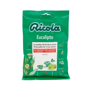 RICOLA Caramelos eucalipto con hierbas suizas, sin azúcar, 70 gr.