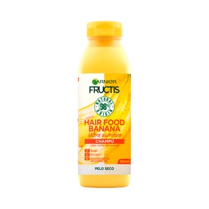 Imagen de FRUCTIS Champú ultra nutritivo con banana, para cabellos secos FRUCTIS Hair food de Garnier 350 ml.