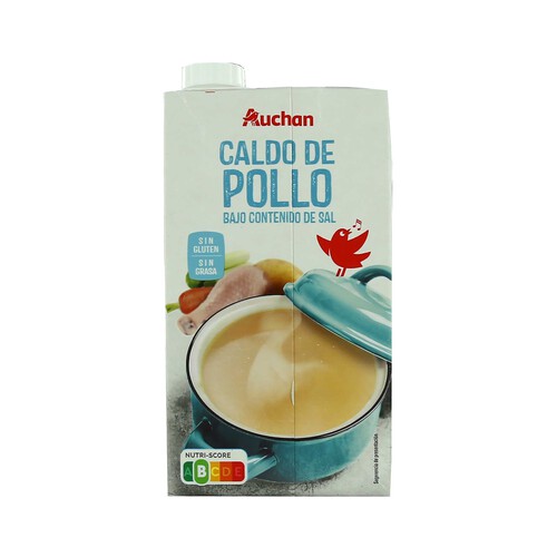 PRODUCTO ALCAMPO Caldo de pollo con bajo contenido en sal brik de 1 l.