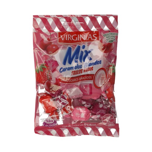 Caramelos blandos sin azucares añadidos frutos rojos VIRGINIAS 90 g.