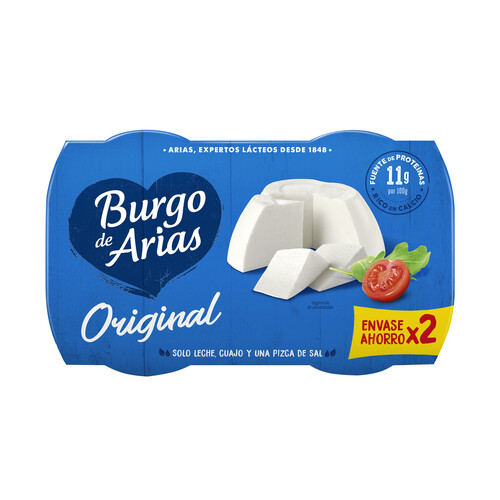 BURGO DE ARIAS Queso fresco BURGO DE ARIAS 2 x 230 g.