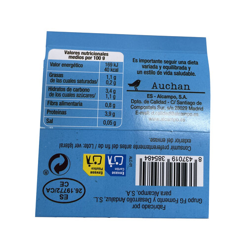 ALCAMPO ECOLÓGICO Crema reina gama Senior PRODUCTO ALCAMPO 220 gr.