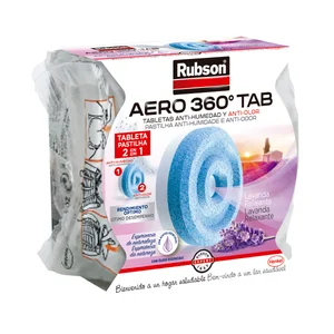 Recambio universal en tableta para deshumidificador, aroma lavanda, RUBSON Aero 360°, 450grs.