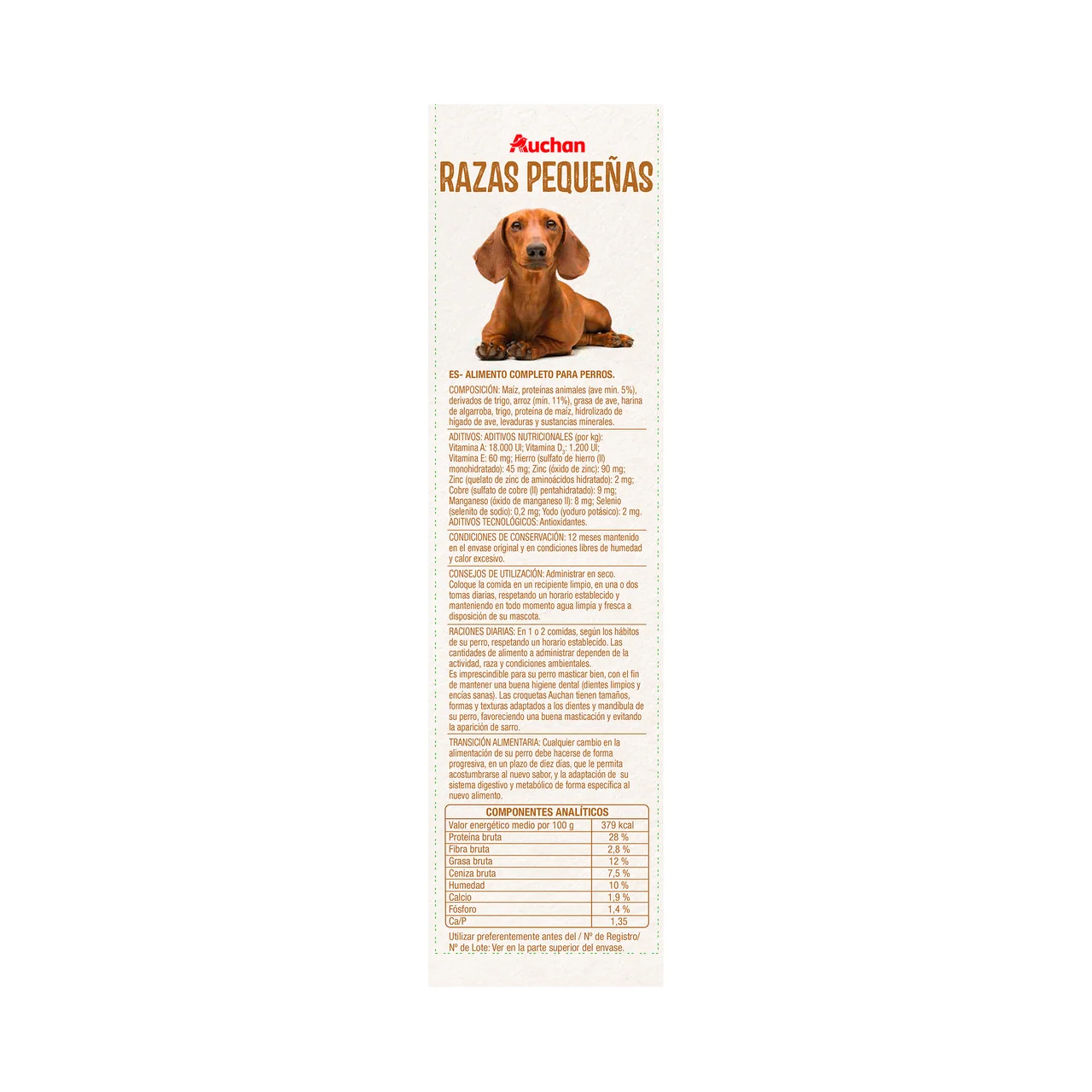 PRODUCTO ALCAMPO Pienso para perros raza pequeña a base de pollo y arroz 4 kg