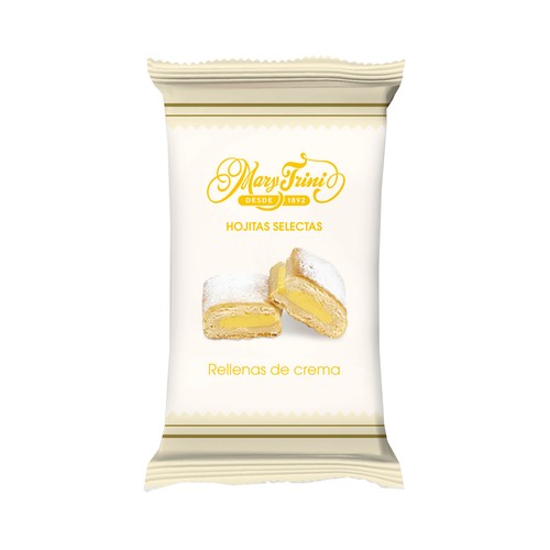 MARYTRINI Hojitas selectas rellenas de crema 360 g.