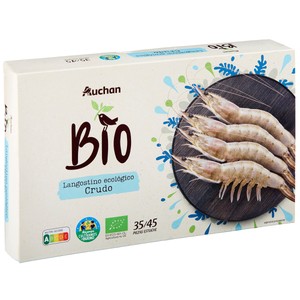 ALCAMPO CULTIVAMOS LO BUENO ECOLÓGICO Langostino blanco 35 / 45 crudo, ecológico y ultracongelado (P.N. 700g)
