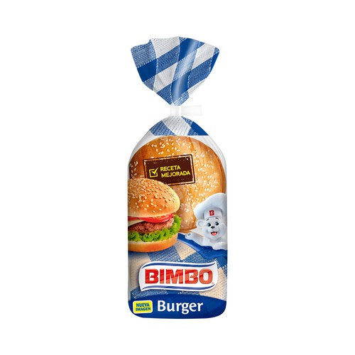 Pan para hamburguesas (Burguer) BIMBO 4 uds. 220 g.