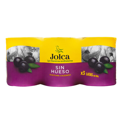 JOLCA Aceituna negras, variedad Cacereña JOLCA 3 ud x40 g.