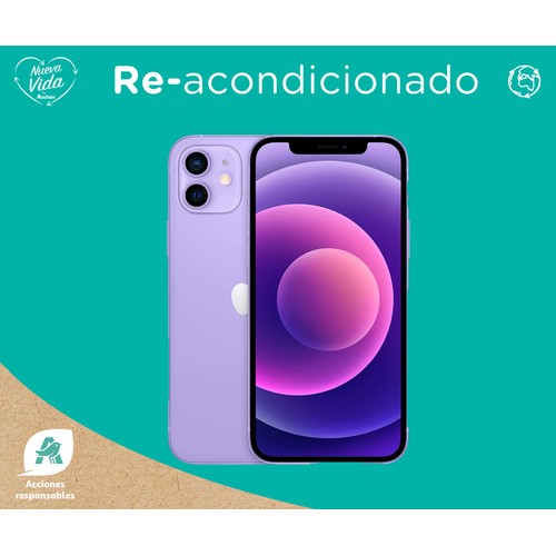 APPLE iPHONE 12 5G, 128GB + 4GB RAM Reacondiciando, pantalla 15,49 cm (6,1"), color purple