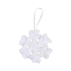 Imagen de Colgante Blanco con forma de Copo Nieve 10Cm, para decorar Árbol de Navidad, ACTUEL