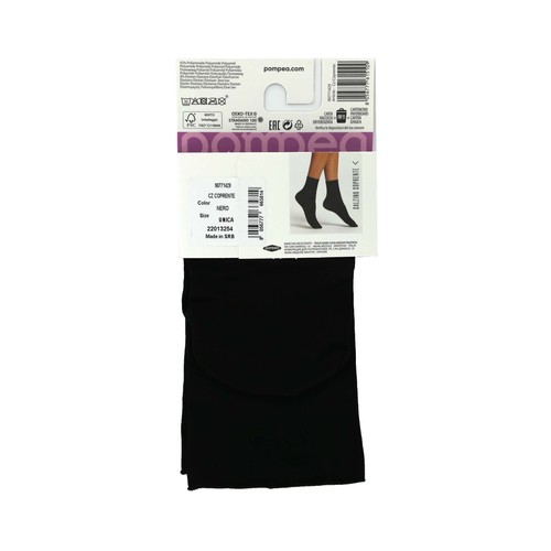 Tobilleros opacos POMPEA, color negro, talla única.