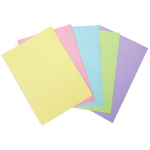 Folios de 5 colores pastel Din A4 80g, 100 hojas (20 hojas por color) OCEAN'S WAVE.