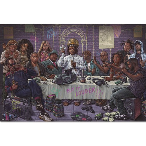 Póster La Última Cena Del Hip Hop 91,5x61cm, GRUPO ERIK.